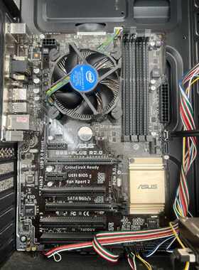 议价拆机华硕B85PLUSR2.0加芯片i54590加8G可维修