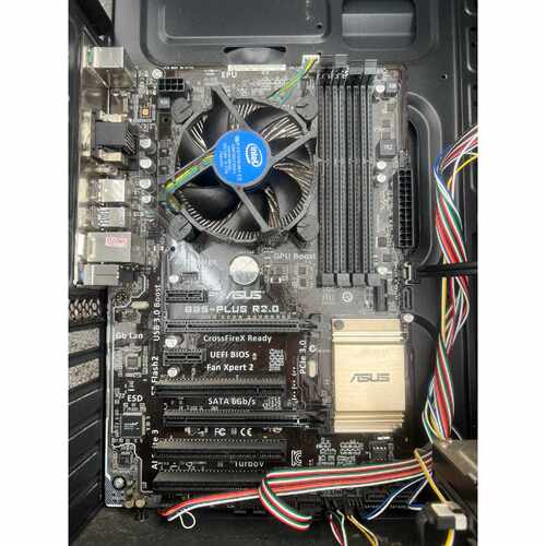 议价拆机华硕B85PLUSR2.0加芯片i54590加8G可维修