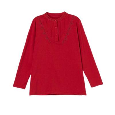 中老年妈妈立领打底衫女