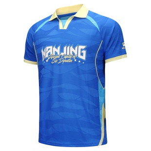 【南京队】卡尔美江苏足球联赛苏超翻领球衣足球服上衣短袖文化衫