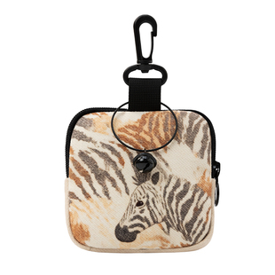 彩衣堂国风美拉德马年零钱包耳机便携收纳迷你钱包钥匙扣包秋冬棕