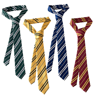 彩色条纹dk领带青少年男生衬衫制服日系懒人免手打休闲jk女款配饰