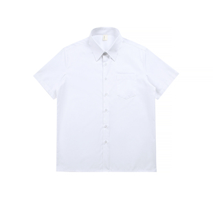 wtmp日系校供感制服尖领硬领短袖衬衫JK女生DK男生学院风百搭衬衣