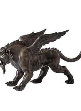 龙九子狴犴如虎添翼黄铜摆件