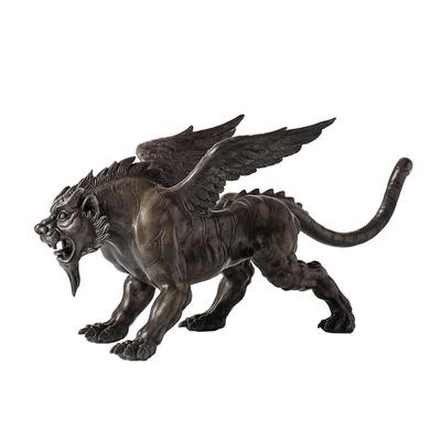 龙九子狴犴如虎添翼黄铜摆件