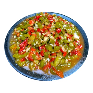 竹乡飘飘酸豆角剁椒缸豆辣椒酱酸辣脆下饭菜辣酱菜辣椒酱瓶装即食