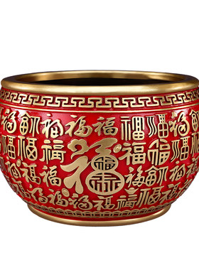 彩铜《百福聚宝盆》摆件礼品