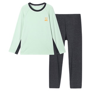 久岁伴儿童秋衣秋裤男童春秋薄款胖女童内衣套装青少年高中生加肥