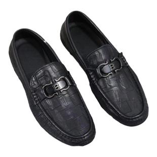 VMEN威曼豆豆鞋男真皮春夏2024新款高端商务男鞋一脚蹬男士休闲鞋