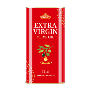 易贝斯特1L铁听礼盒特级初榨橄榄西班牙食用油凉拌炒菜生饮烹饪