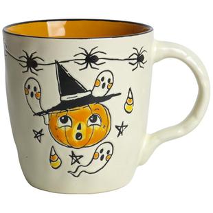 【自营】KINGZUO陶瓷马克杯耐热杯子手绘早餐牛奶茶水杯咖啡杯