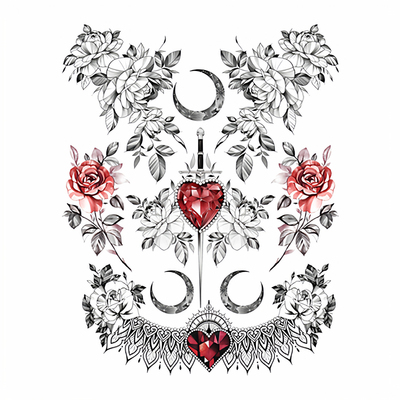 御姐度假美体遮疤装饰防水纹身贴