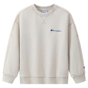 【加绒】Champion冠军童装新年男女童刺绣明线本命年红色圆领卫衣