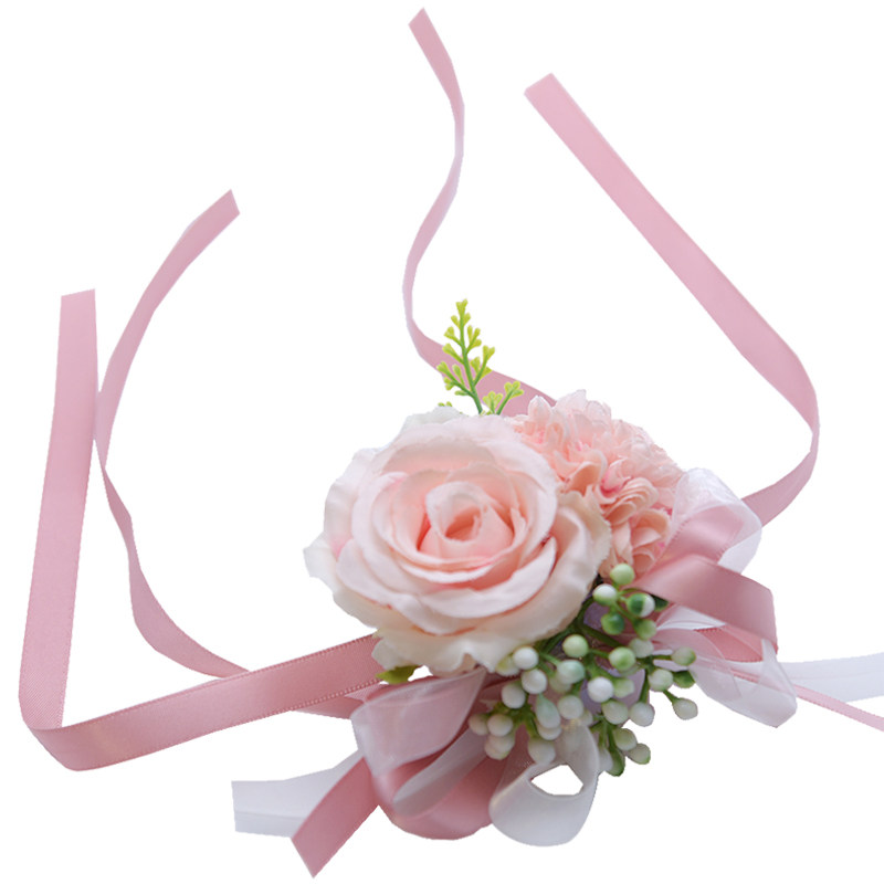 韩式森系唯美小清新新娘手环手腕花伴娘服姐妹团手花结婚婚礼高档