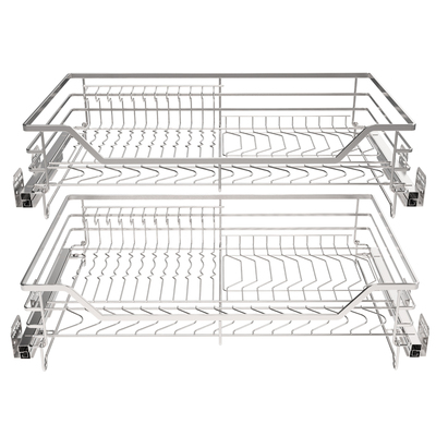 单层304不锈钢厨房橱柜调味篮