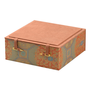 万花挂盘锦盒宝相花首饰礼盒托盘碟子砚台茶饼收纳空盒盘子包装盒