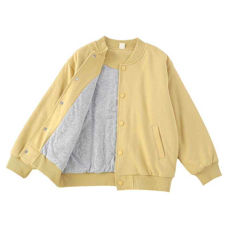 儿童夹薄棉保暖棒球外套校服神器