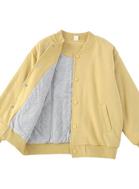 儿童夹薄棉保暖棒球外套校服神器