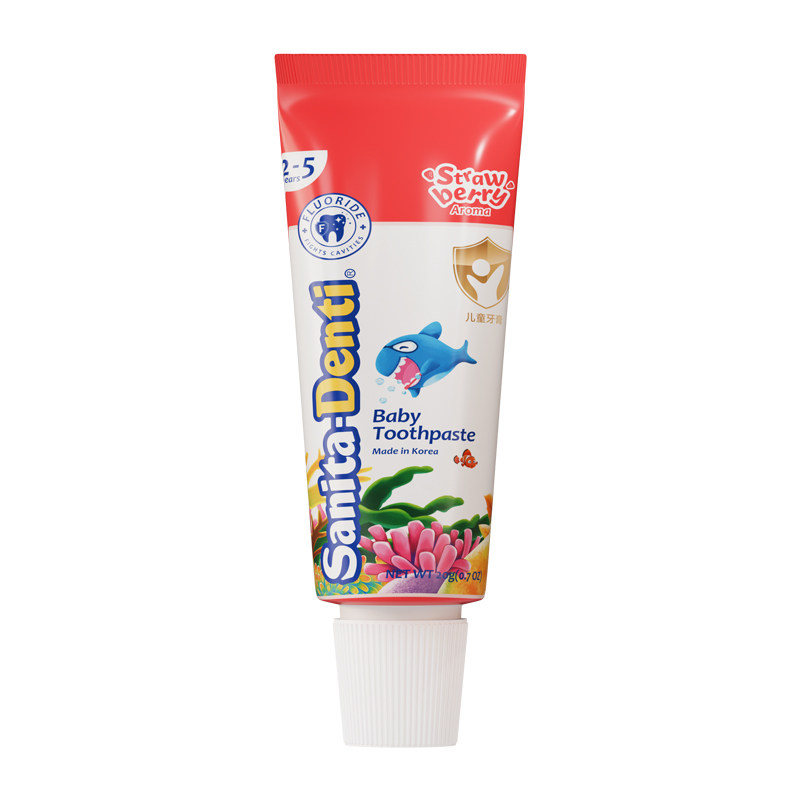 【U先】韩国进口莎卡含氟儿童防蛀牙膏20g  婴幼宝宝不辣口0-3-6