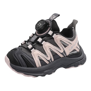 YG旋转扣女童运动鞋2025秋冬加绒儿童跑步鞋轻便减震男童户外登山