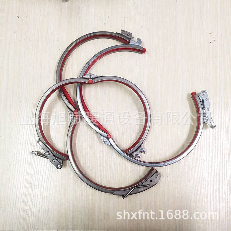 镀锌风管抱箍不锈钢管卡快速可调卡箍密封桶箍翻边管快卡布袋固定