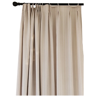 无印良品风格格子窗帘美式日式中式灰棕半遮光涤棉布料遮光帘