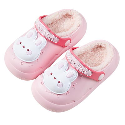 幸福玛丽可爱女童冬季防水棉拖鞋