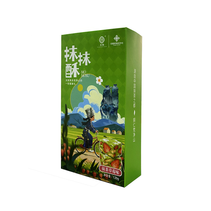 淡抹抹茶草莓橙子味雪花酥饼120g