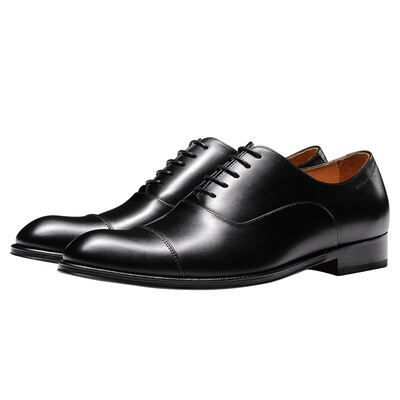 皮底商务风亮面皮西装鞋翘头皮鞋