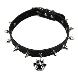 纯欲猫爪柳钉项圈choker项链辣妹暗黑锁骨链朋克亚文化小狗颈圈酷