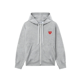 IT CDG PLAY COMME des GARCONS川久保玲情侣款连帽拉链卫衣外搭