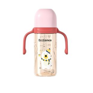 新品宽口径宝宝奶瓶水杯一瓶三用学饮杯鸭嘴吸管杯防摔防胀气防漏