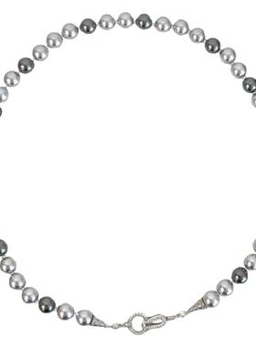 大溪地深灰色混彩珍珠项链