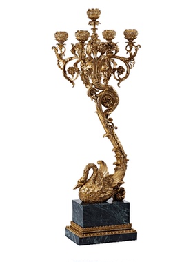 客厅烛台茱莉安大理石法式