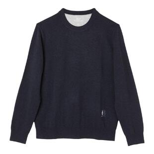 GORNIA/格罗尼雅男士长袖针织100%山羊绒时尚修身圆领温暖上衣