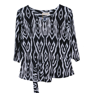 新疆舞蹈演出服民族特色艾德莱斯印花款七分袖服饰维族广场舞上衣