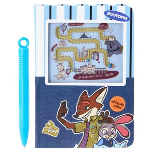 Disney迪士尼疯狂动物城迷宫趣味笔记本女生学生手帐本男孩小学生开学高颜值创意记事本儿童减压书写作业本子