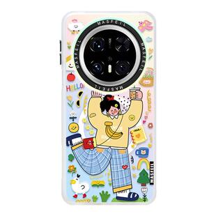 MASFEIL × 快乐无限适用华为Mate80Promax手机壳磁吸带支架mate60套超薄硅胶mt70por新款高级感网红+全包