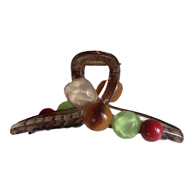 GUKUALI 夏季新款简约豆豆抓夹简约百搭日常发饰头饰后脑勺鲨鱼夹