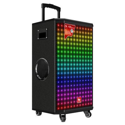 山水人家15寸重低音带彩灯户外广场舞拉杆音响大功率K歌蓝牙音箱