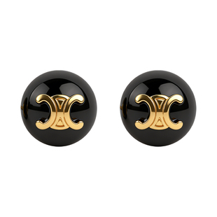 黑玛瑙凯旋门纯银耳钉女2026新款爆款独特耳环耳饰小众设计高级感