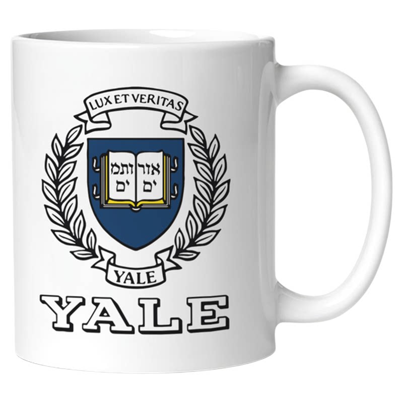耶鲁大学Yale校徽标志马克杯