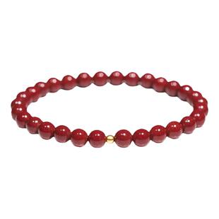 普陀山朱砂手串女款官方本命年马年黄金朱砂手链紫金砂转运珠礼物