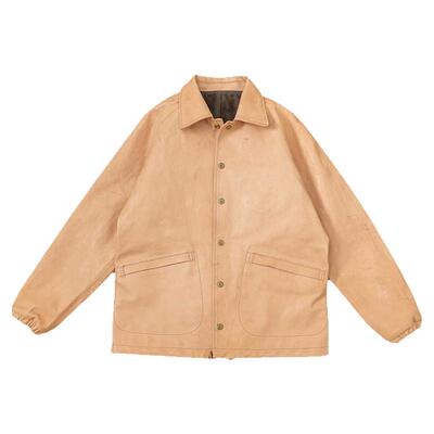 马皮皮衣海觉教练马皮宽松翻领