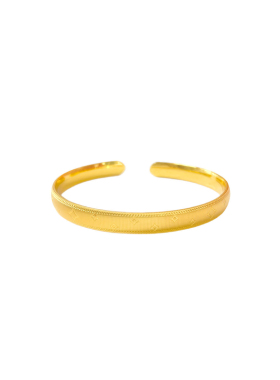 镀金蝴蝶四芒星开口双环手镯