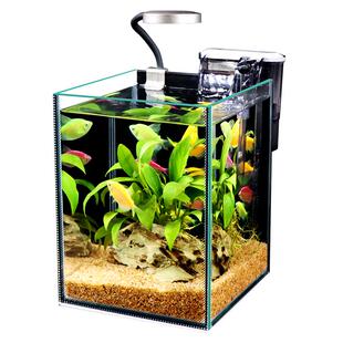 新款迷你小鱼缸超白玻璃客厅小型桌面家用免换水生态全套造景鱼缸