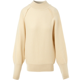 【李梦同款】IIIVIVINIKO“美丽诺羊毛”罗纹针织缩绒套头衫女