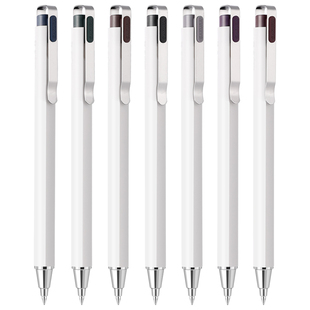 日本sakura樱花中性笔波晒ballsign id复古黑色商务办公速干签字笔按压式低重心子弹头可替换芯0.5mm写字笔