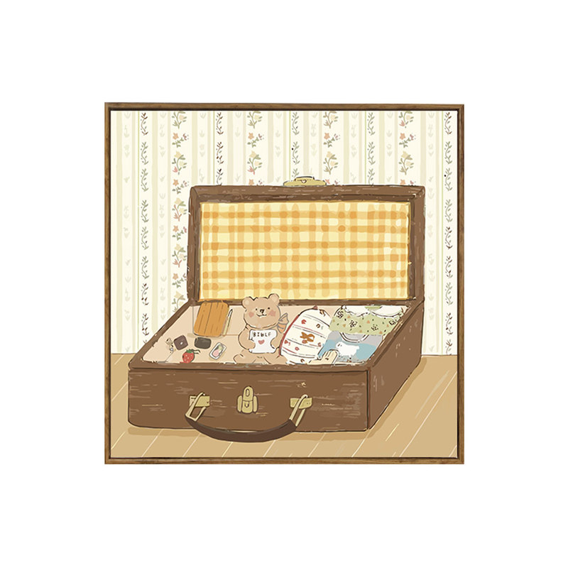 奶油风小熊diy治愈系数字油画