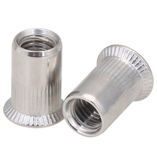 304不锈钢平头拉卯拉铆螺母卯接铆螺母拉母拉帽大小沉头螺丝M3M12